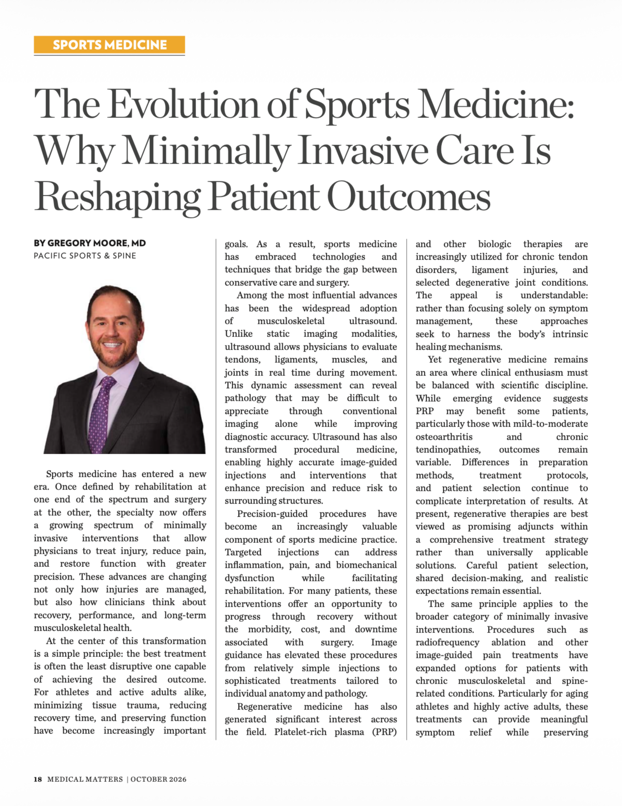 Dr. Moore Medical Matters Feature